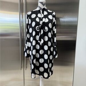Ann Taylor Black and WhiteFot Long Sleeve Dress